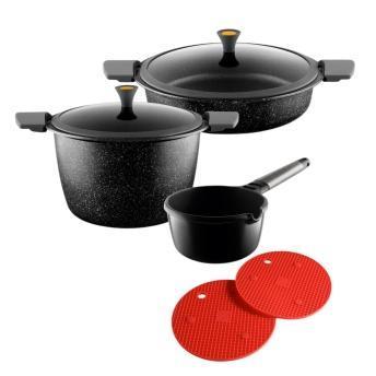 comprar CONJUNTO CACEROLAS CASTEY VULCANO + CAZO VULCANO + SALVAMANTELES